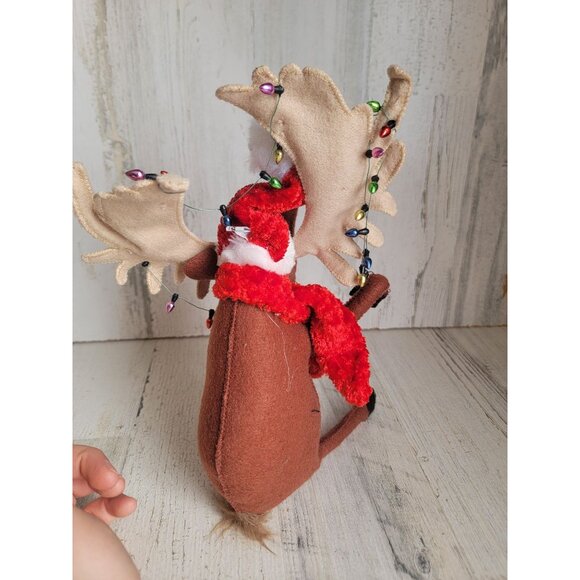 Annalee cozy Christmas moose string light plush decor - Picture 7 of 9